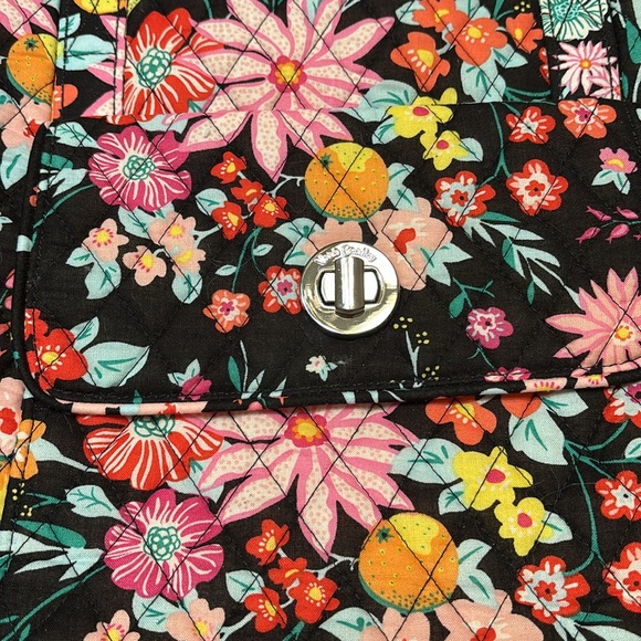 NWT Vera Bradley Turnlock Large Tote - Tangerine Twist - Picture 5 of 5